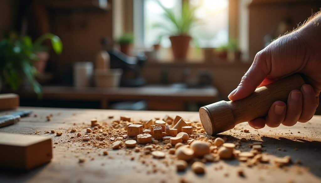 Solutions contre le bois fendu à l’aide d’un marteau maison