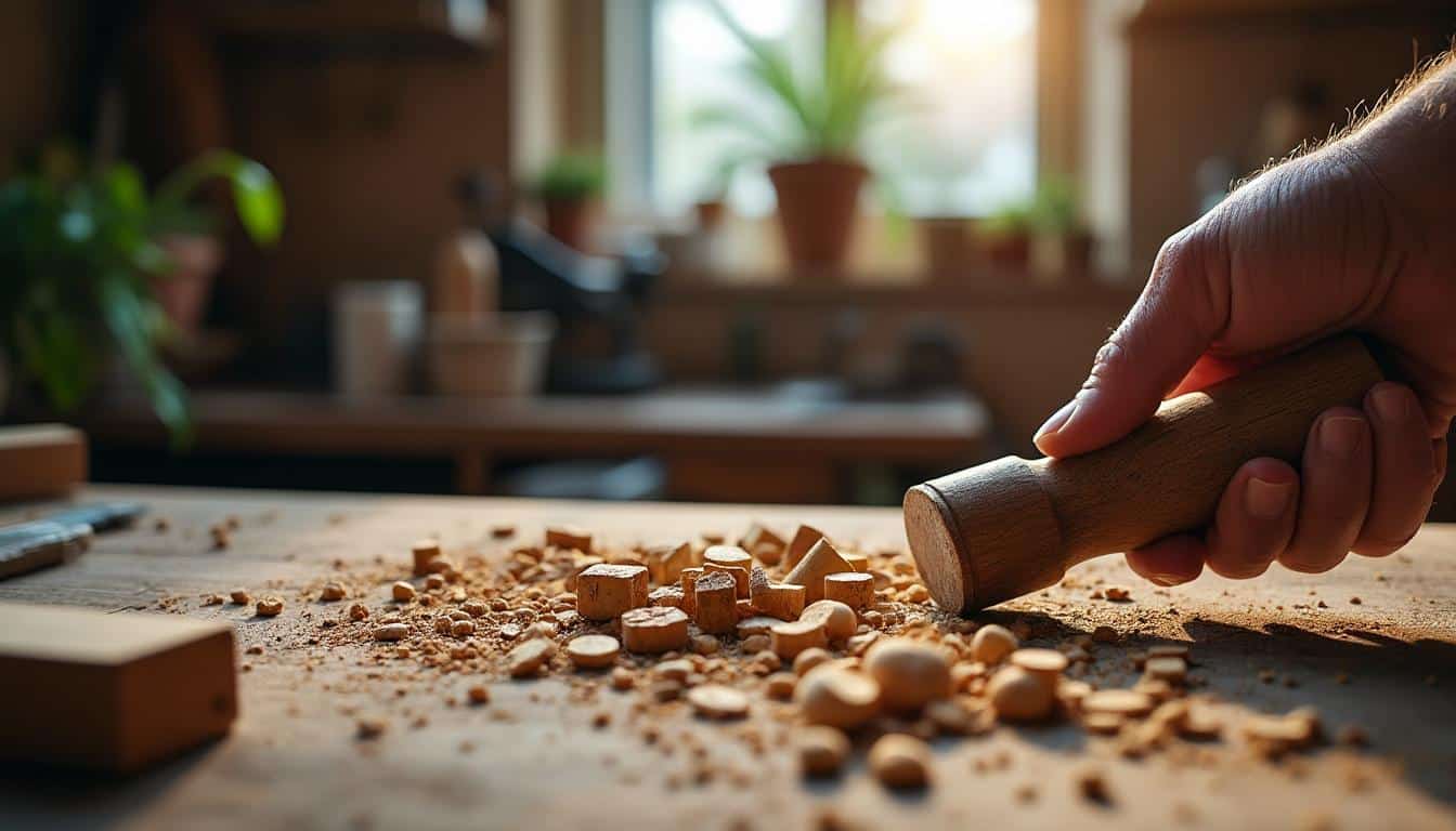 Solutions contre le bois fendu à l’aide d’un marteau maison