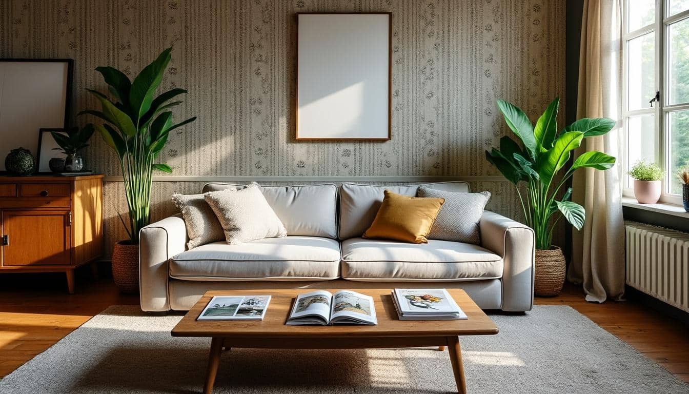 Comment harmoniser le papier-peint avec le mobilier existant du salon