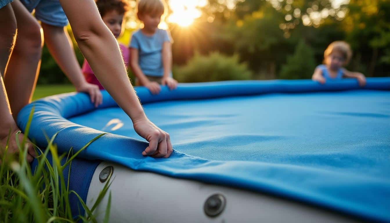Illustration: Pourquoi choisir une couverture à barres pour sécuriser sa piscine hors sol ?
