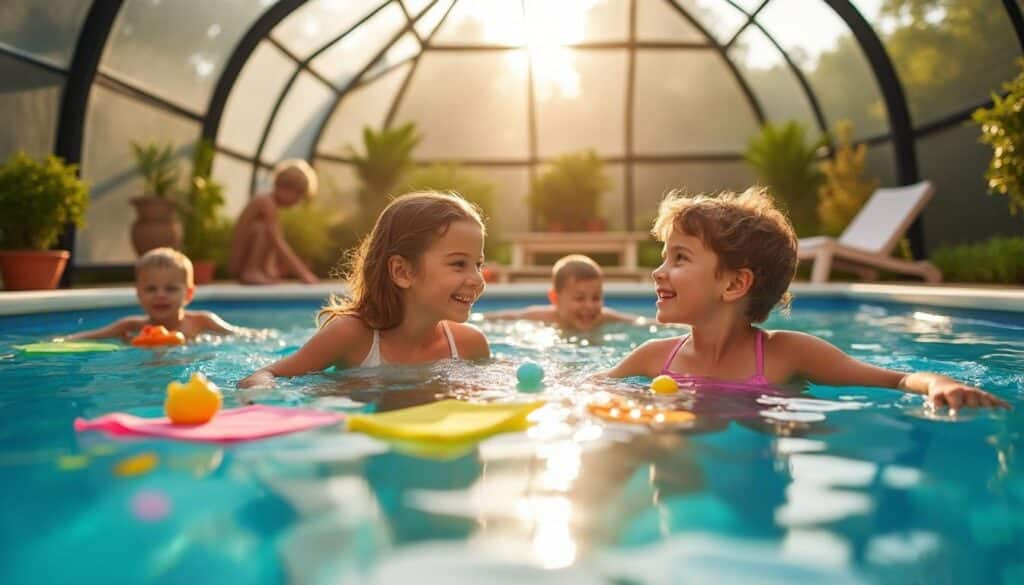 Serre pour piscine hors sol : prolonger la baignade en toute saison