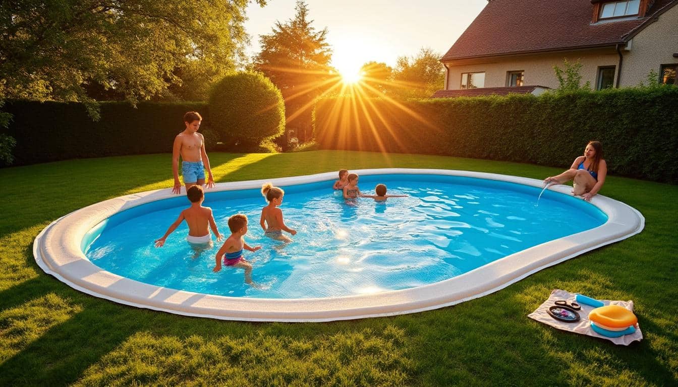 Illustration: Pourquoi opter pour un tapis spécialement conçu sous une piscine hors sol ?