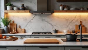 Applique murale pour le plan de travail cuisine : éclairage optimal et design