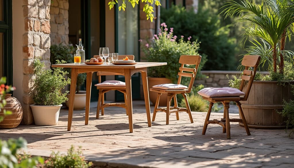 Terrasse en pierre ancienne : charme authentique et durabilité